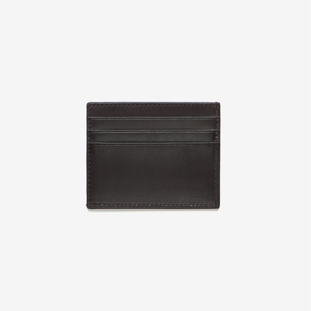 Porte-cartes unisexe en cuir marron pour usage quotidien main