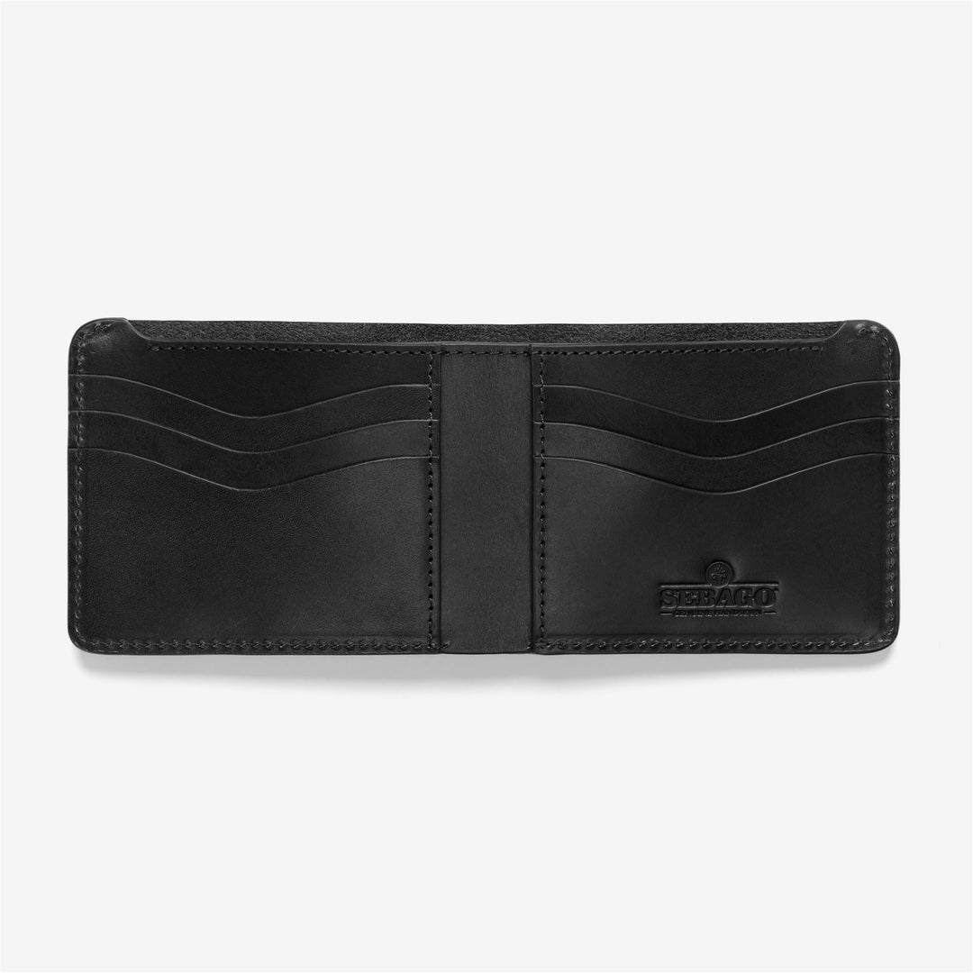 Black Unisex Leather Wallet for Leisure with Card Slots main