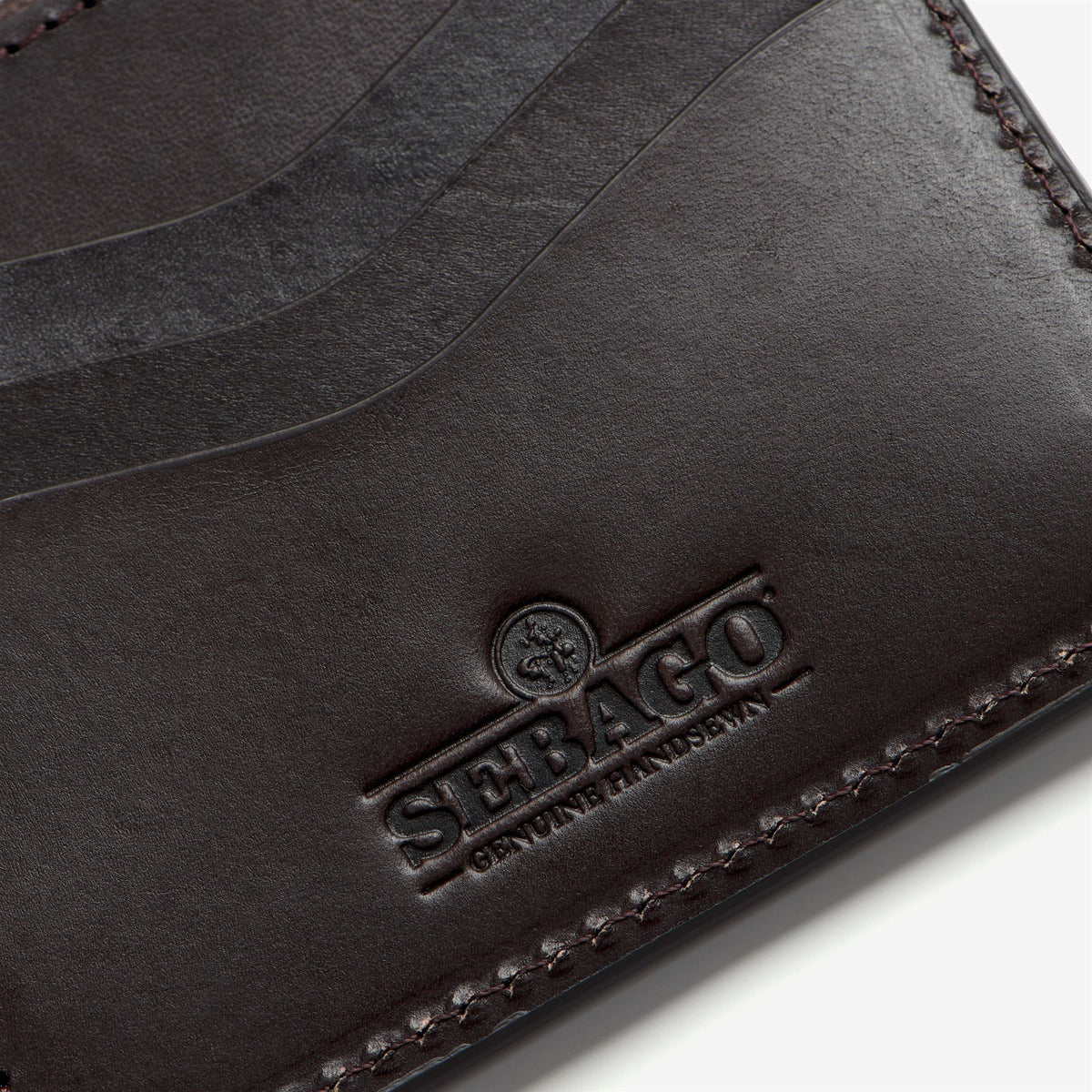 Portefeuille en cuir marron unisexe