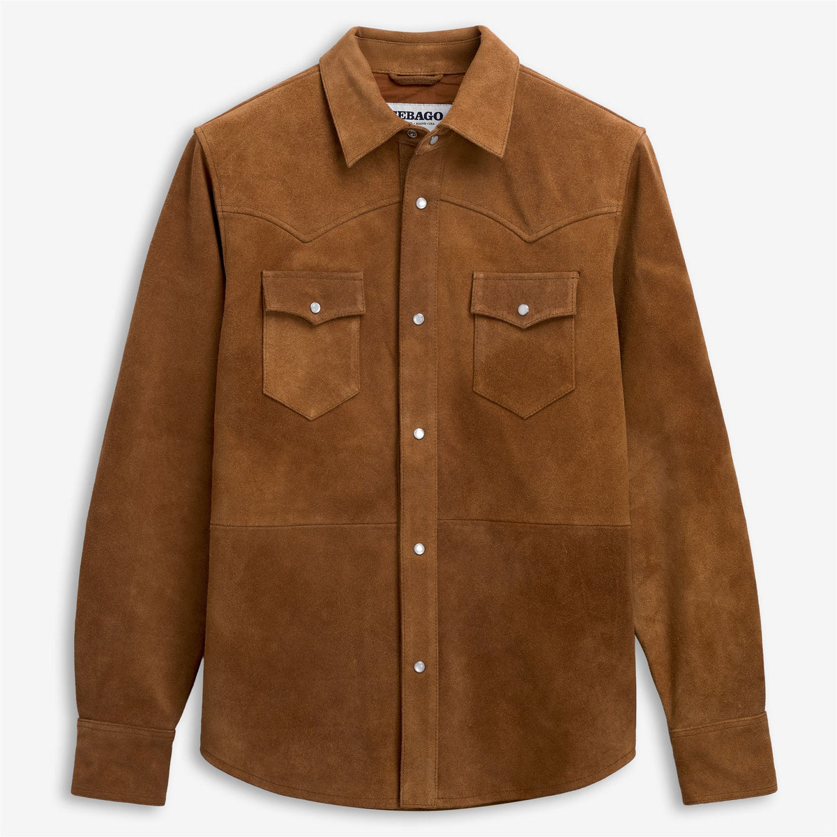 Brown Unisex Suede Leather Overshirt