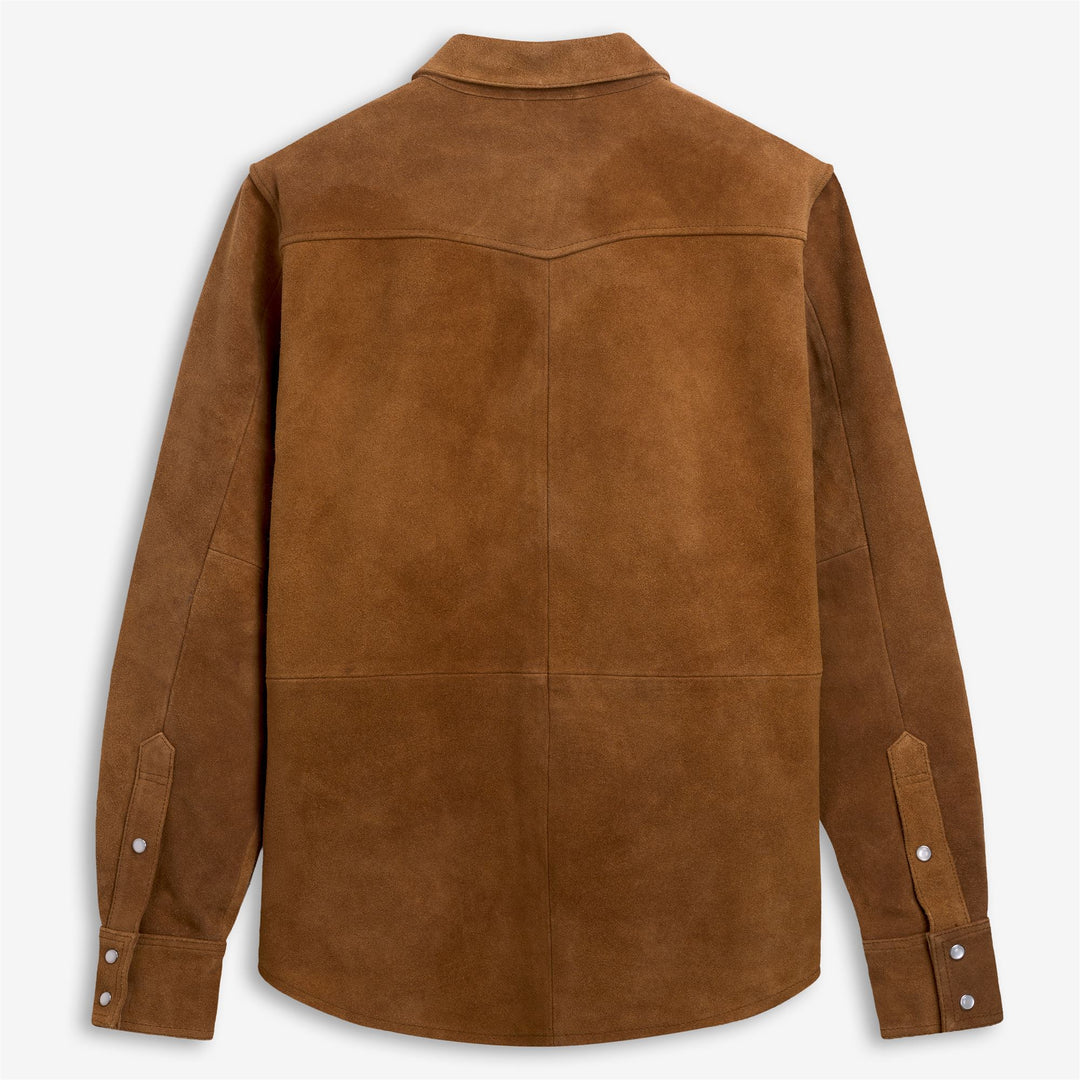 Surchemise unisexe en cuir suédé marron pour les loisirs main