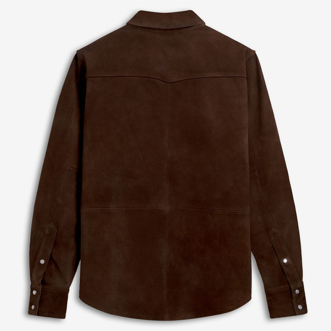 Braunes Unisex-Freizeithemd aus Wildleder main