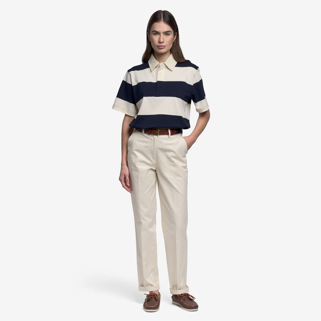 White and blue Unisex Classic Cotton Polo Shirt main