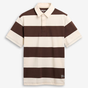 CAMPBELL SS - Polo Shirts - Polo - Unisex - White Natural- Brown