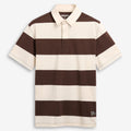 Polo Shirts_UNISEX_CAMPBELL SS_Polo_White Natural- Brown - Commercial 1