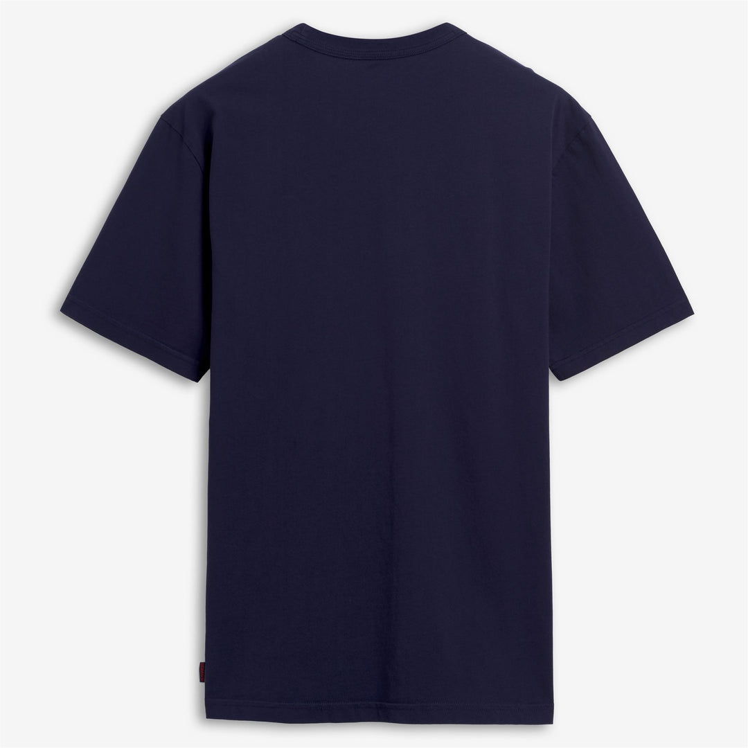 Blue Men's Yachting T-Shirt with American Flag Print main