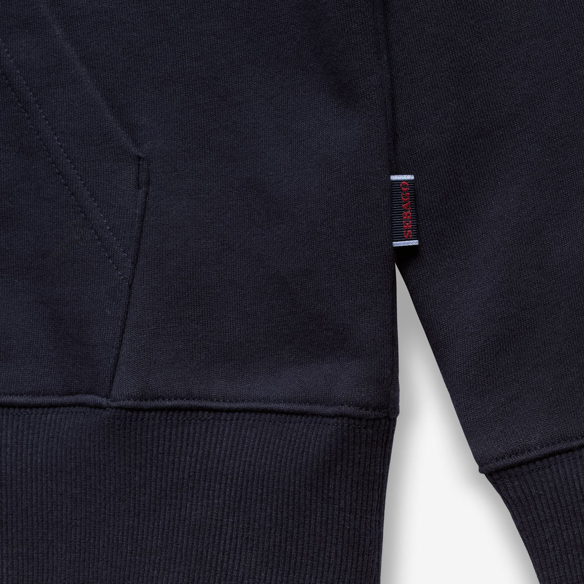 Blue Unisex Cotton Fleece Hoodie