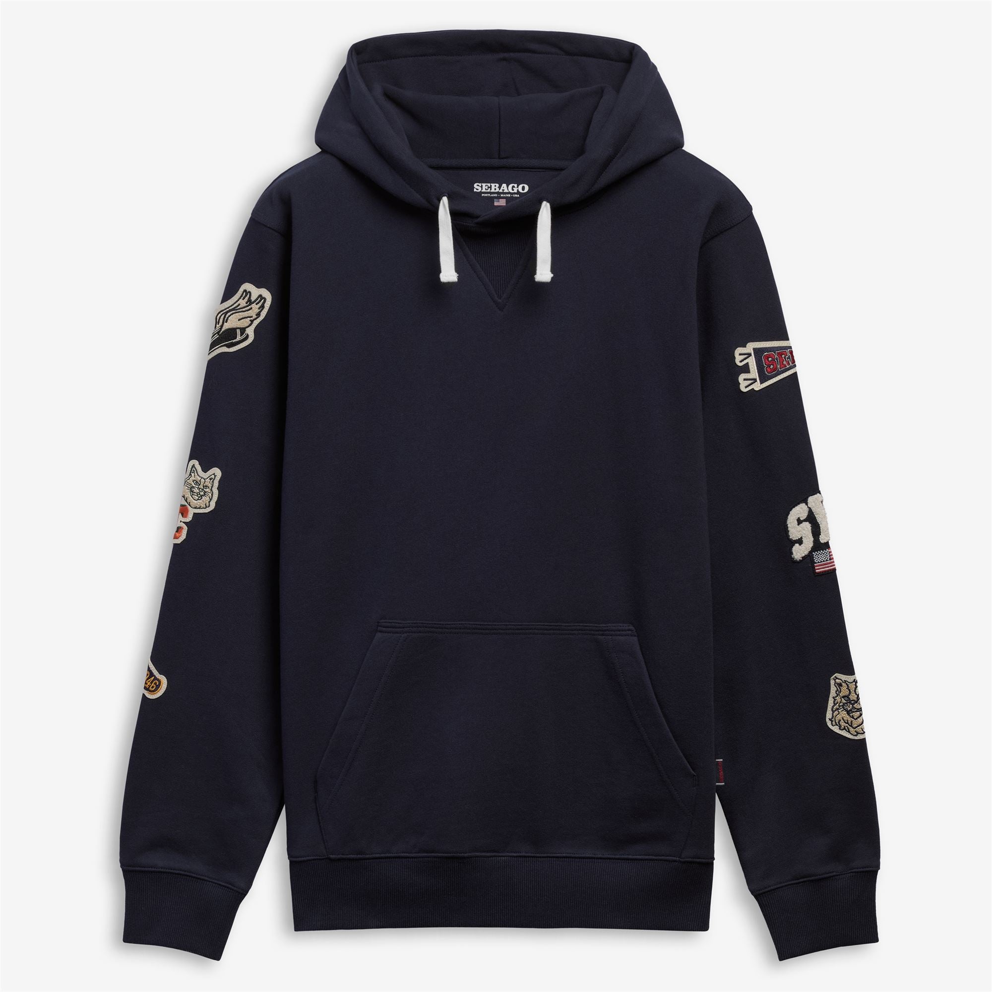 Fleece_Unisex_BOWLINE EVO PATCH_Hoodie_Blue Patches - Commercial 1