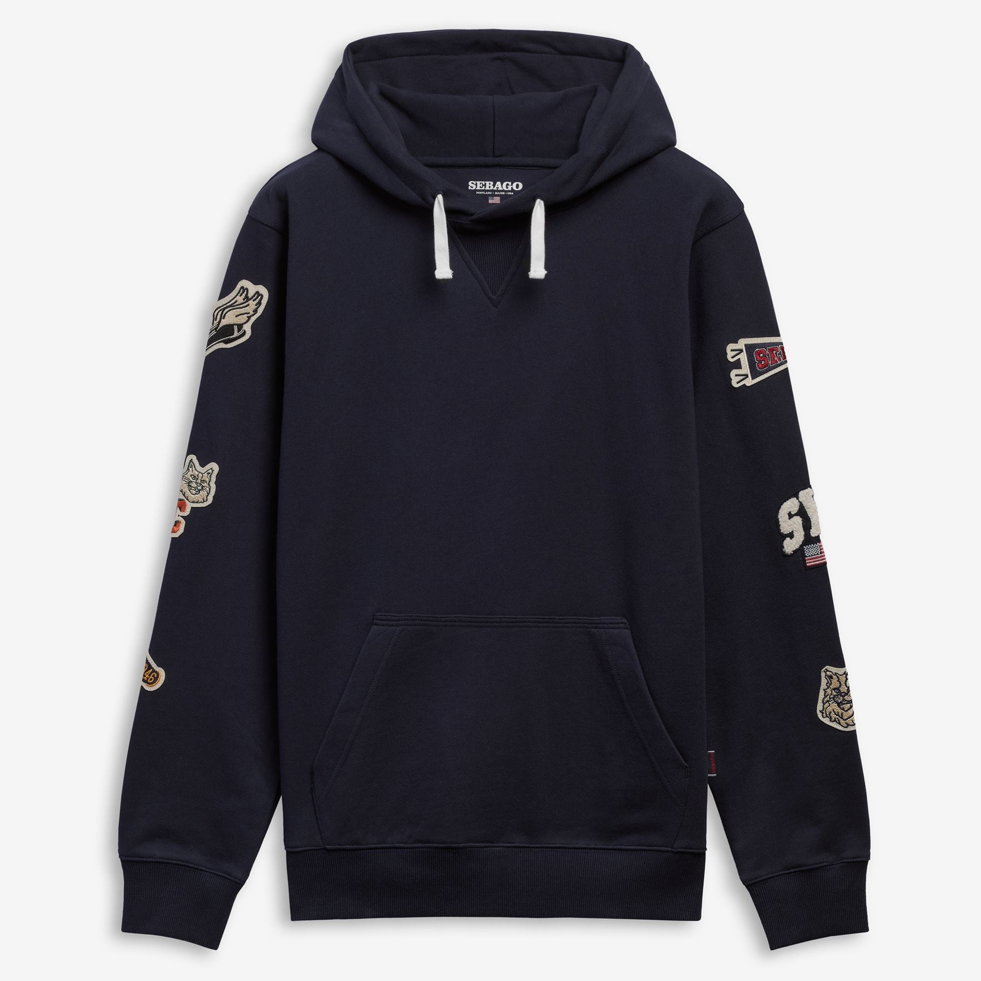 Fleece_Unisex_BOWLINE EVO PATCH_Hoodie_Blue Patches - Commercial 1