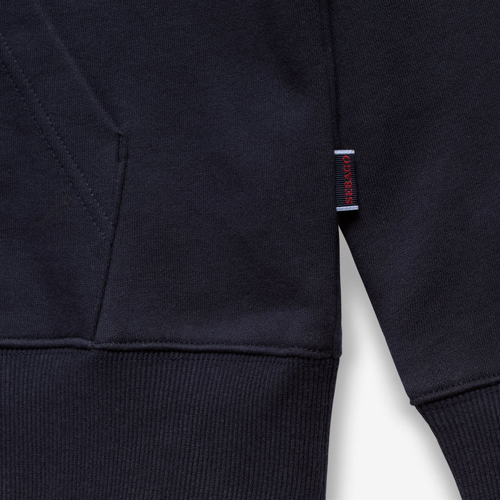 Blue Unisex Cotton Hoodie with Patches 3