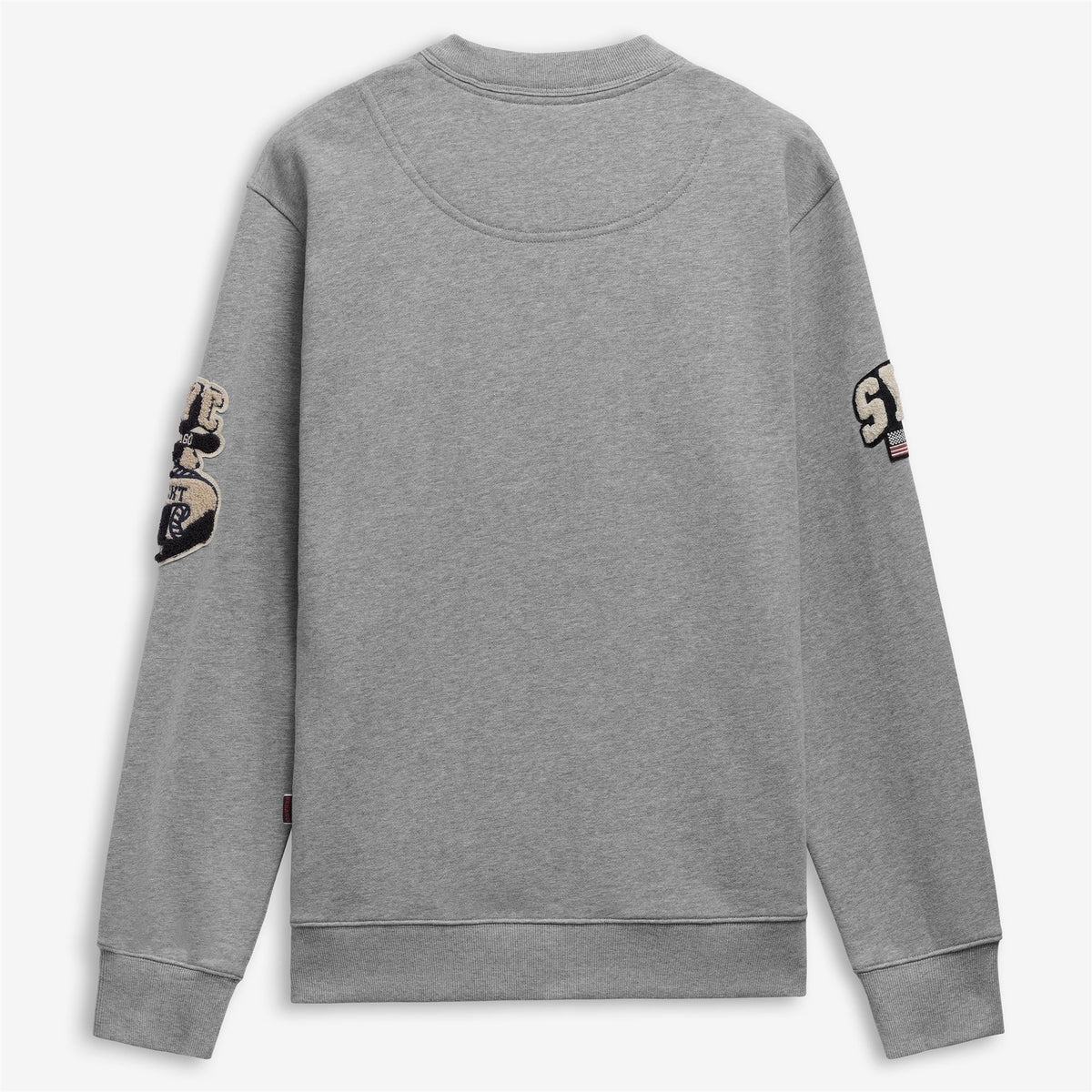 Felpa girocollo in cotone grigio unisex