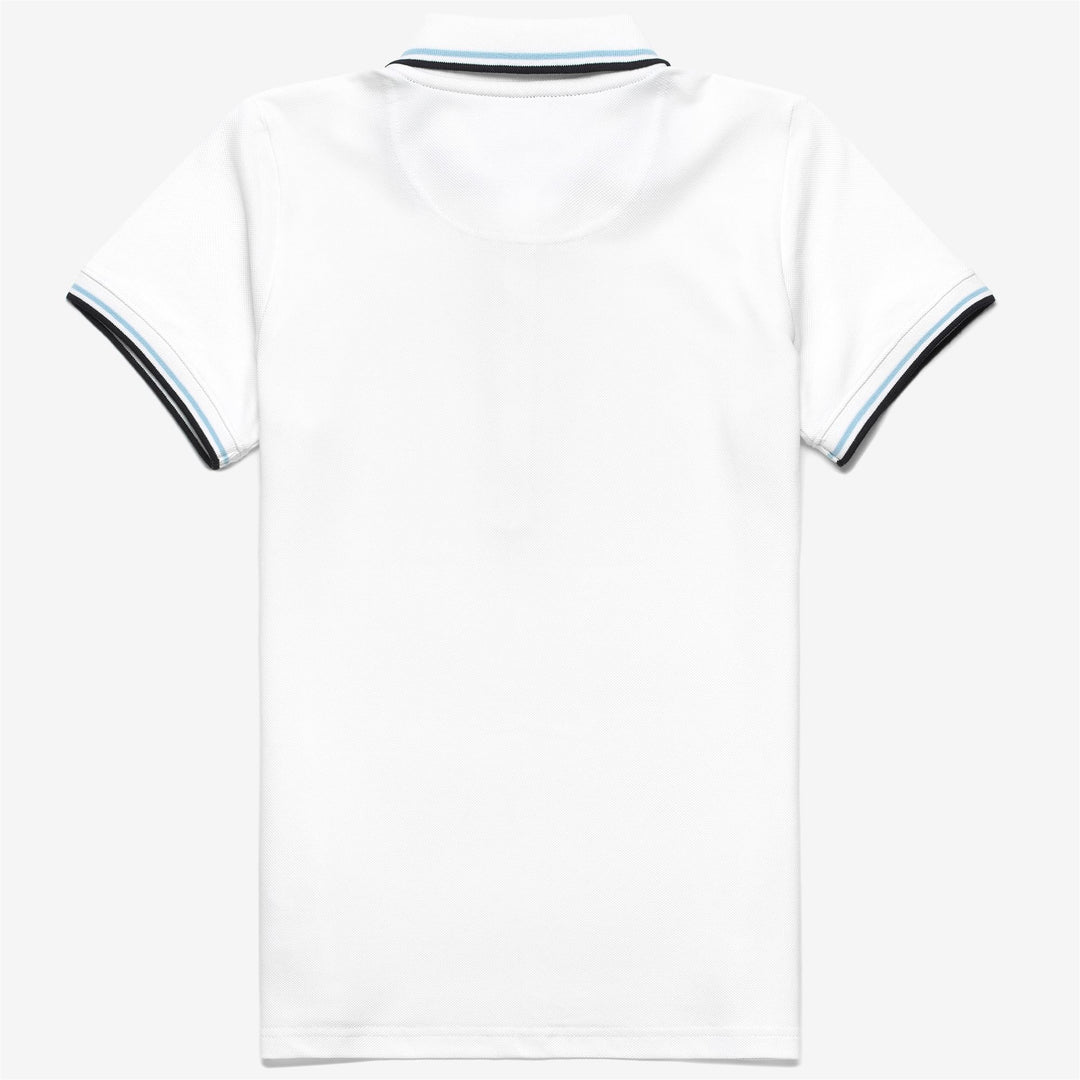 Grey White Women's Sailing Polo Shirt with Marine Print main