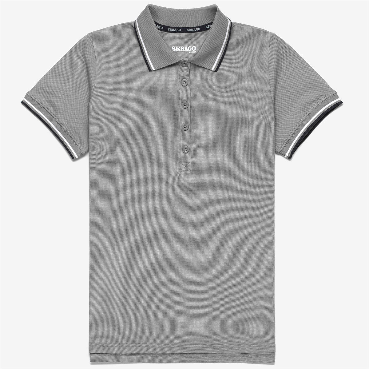 Polo en coton gris pour femme