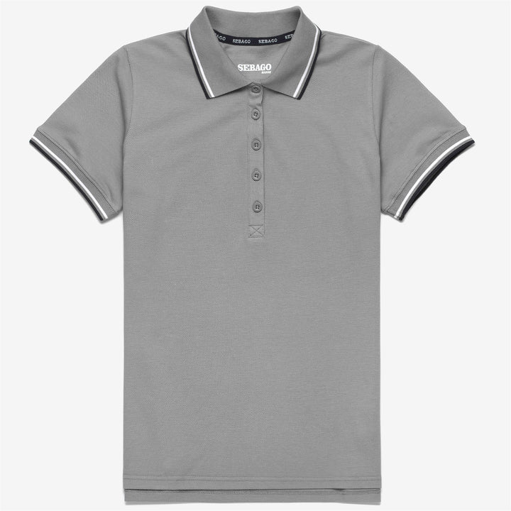 Polo da Vela Donna Grigia con Stampa Marina 1
