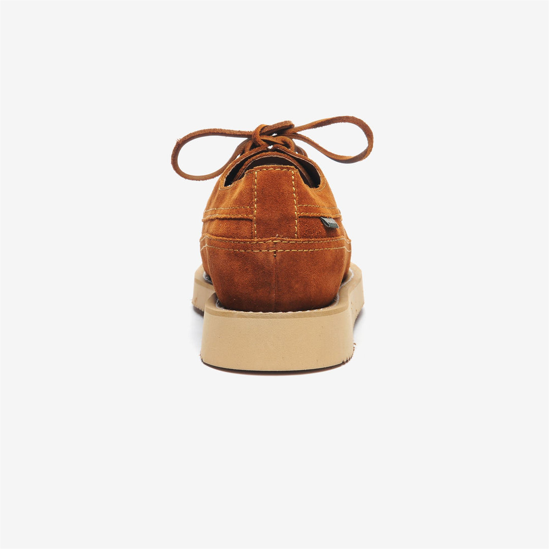Cognac orange Men's Leather Low Cut Outdoor Moccasins main