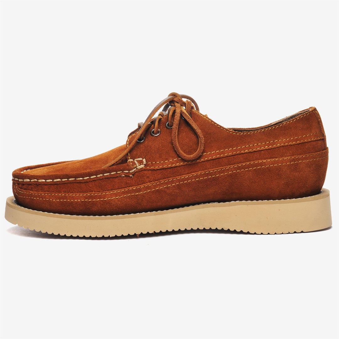 Cognac orange Men's Leather Low Cut Outdoor Moccasins main