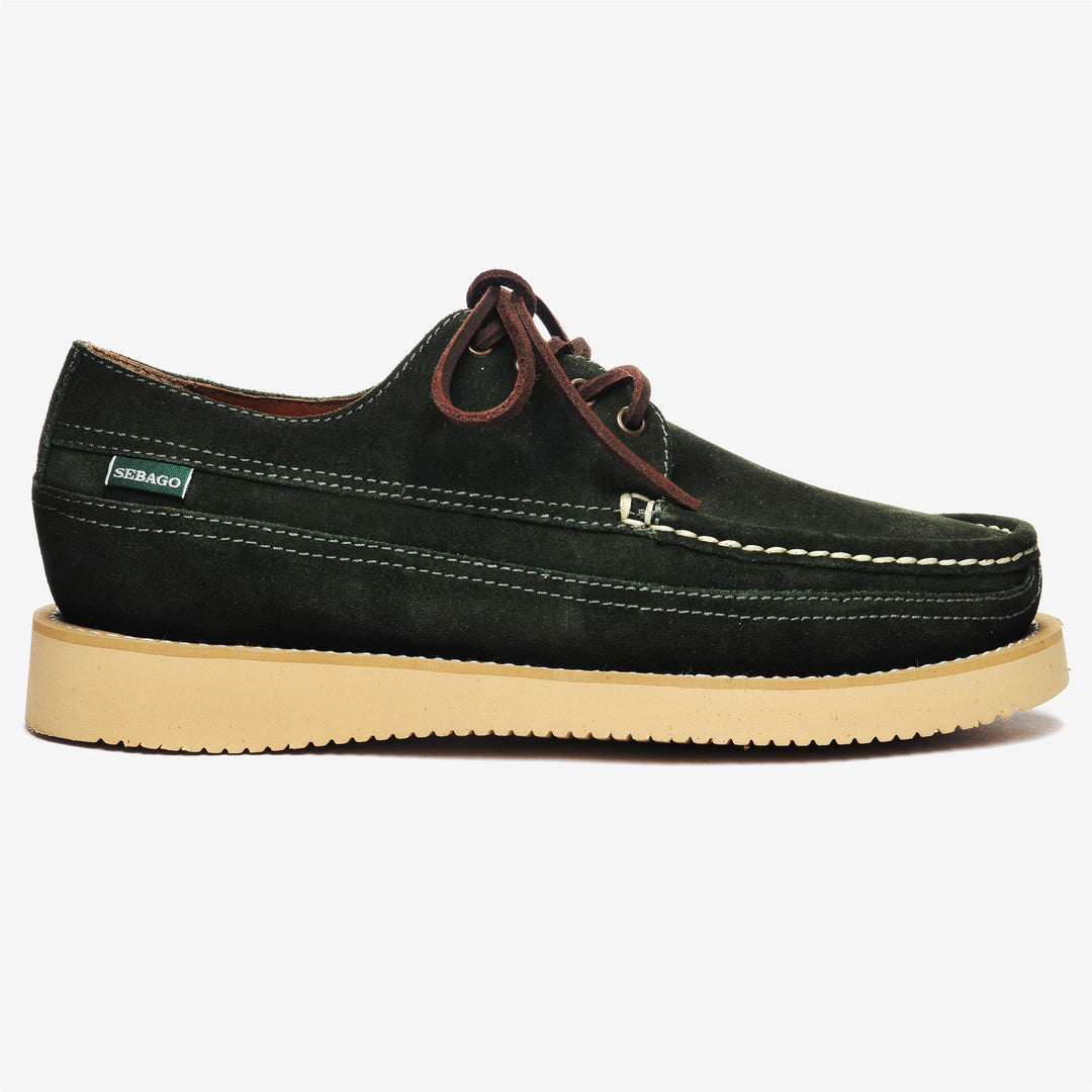 Mocassins bas en daim vert foncé pour hommes, pour loisirs 01