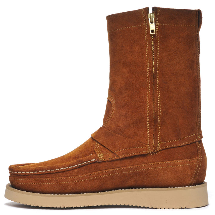 Cognac orange Men's Suede Mid Cut Leisure Boots 3