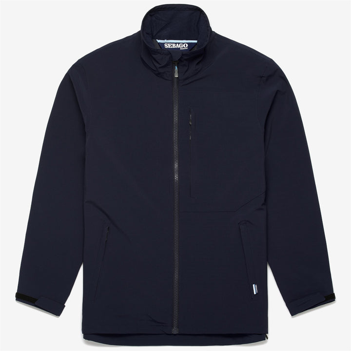 Giacca Mid Impermeabile Unisex da Vela Blu Marino 1