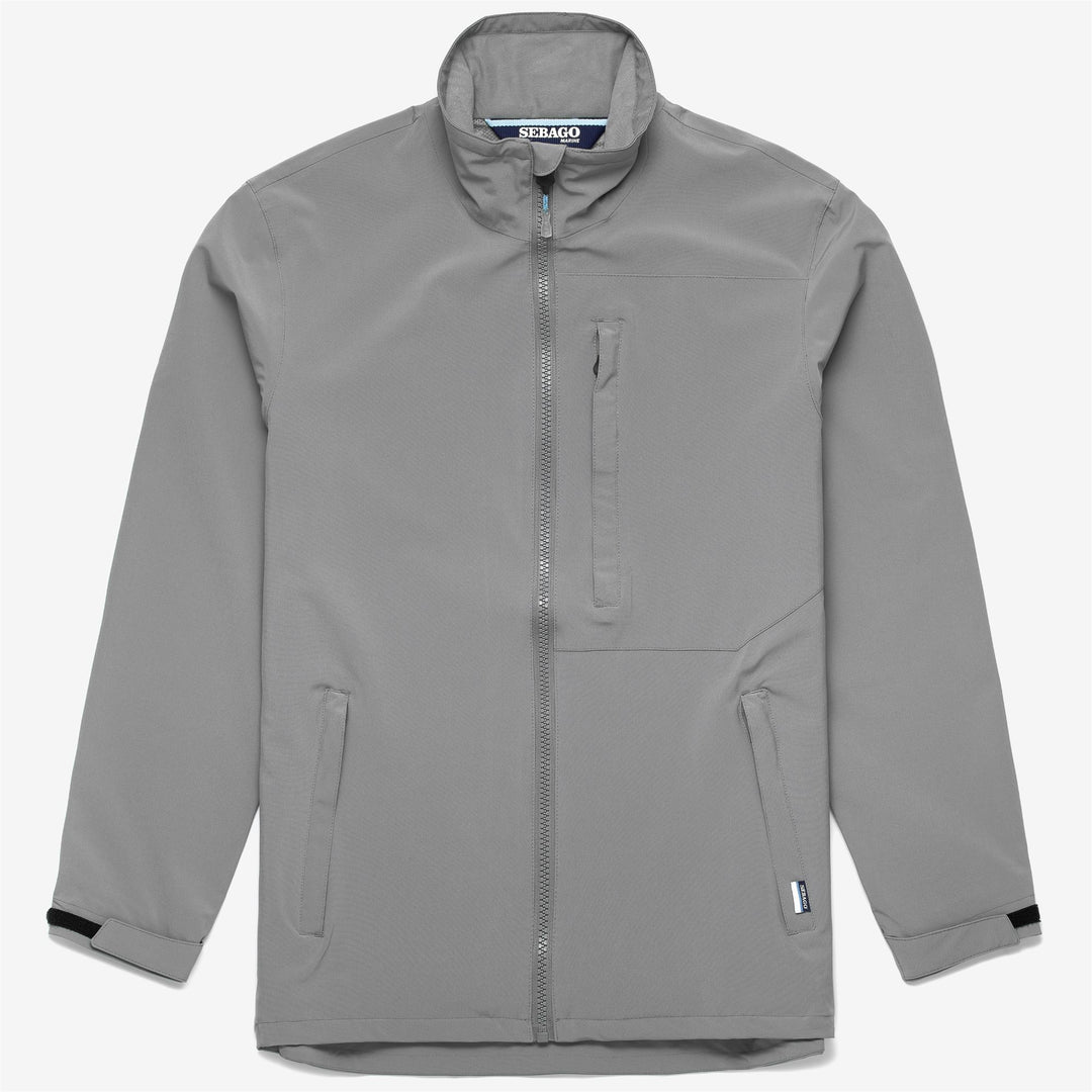 Giacca Mid Unisex da Vela Grigia con Tessuto Impermeabile e Traspirante 01