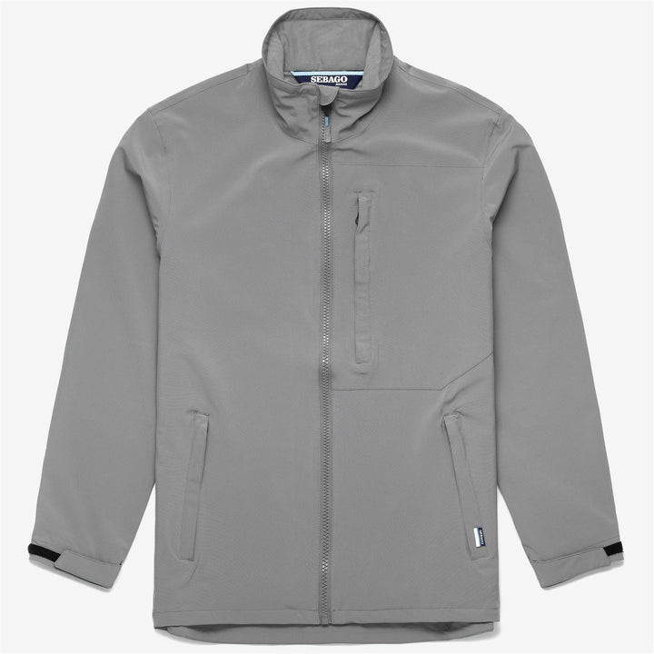 Veste de voile grise unisexe mi-longue en tissu imperméable et respirant 1