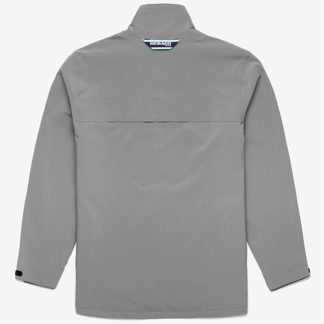 Veste de voile grise unisexe mi-longue en tissu imperméable et respirant main