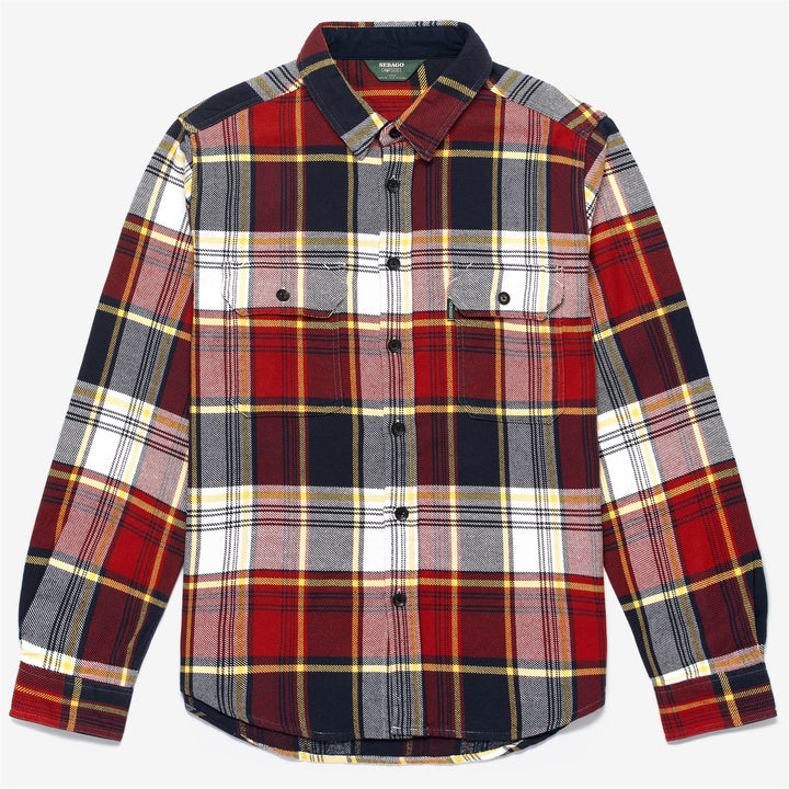 Blaues mehrfarbiges Unisex-Flanell-Überhemd für die Freizeit 1