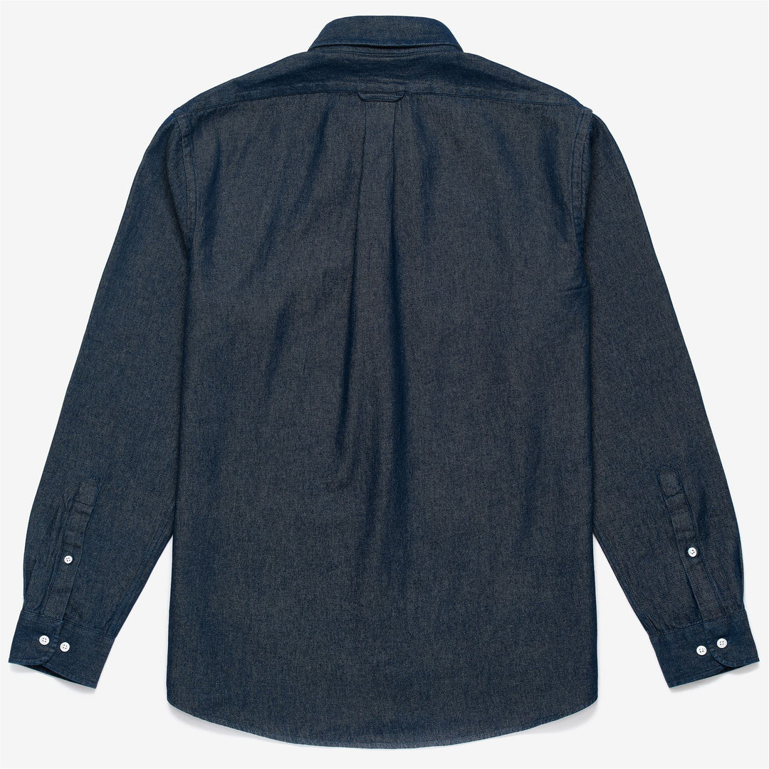 Dark Blue Unisex Yachting Button-Down Denim Shirt main
