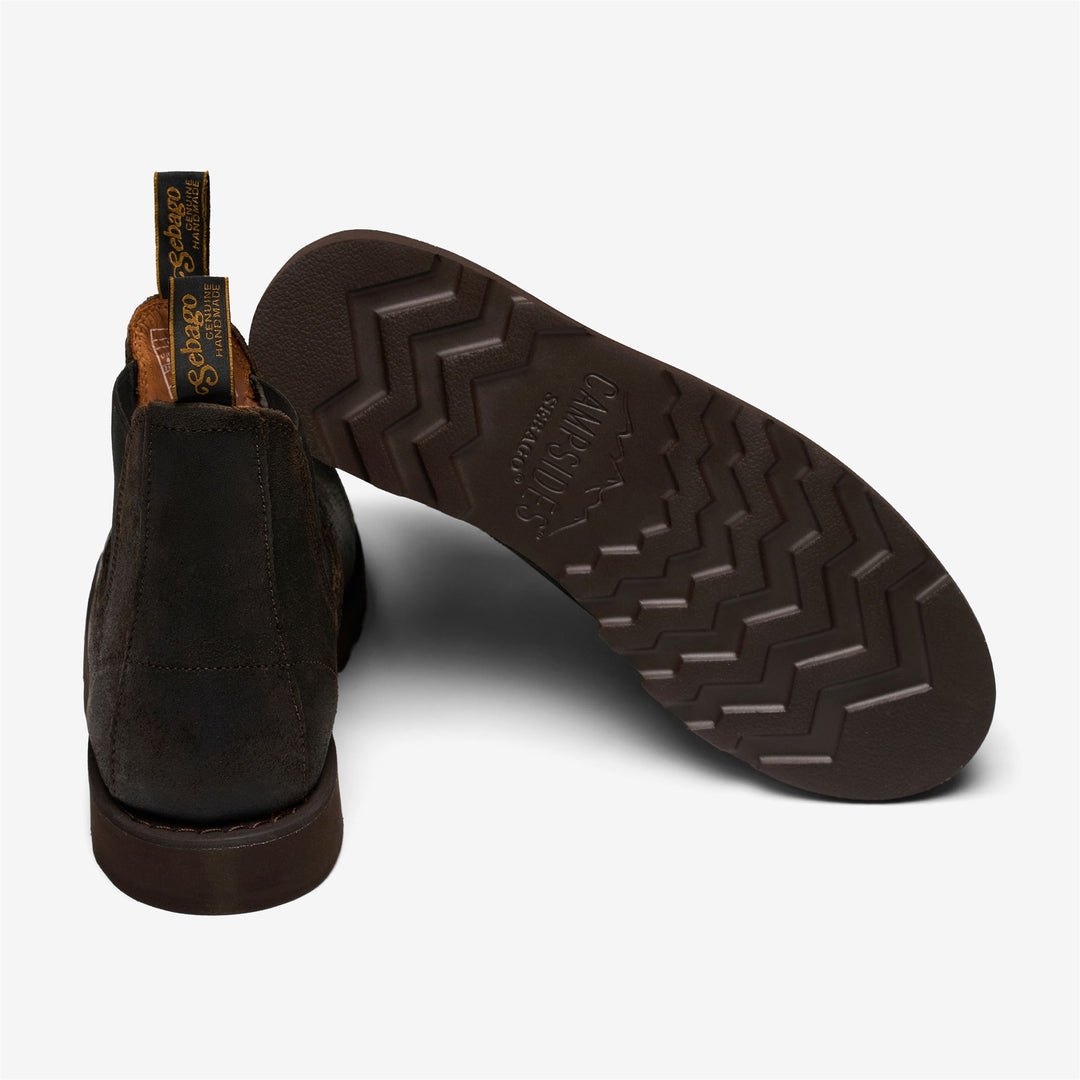 Botines de ante marrón oscuro para hombre para uso informal main