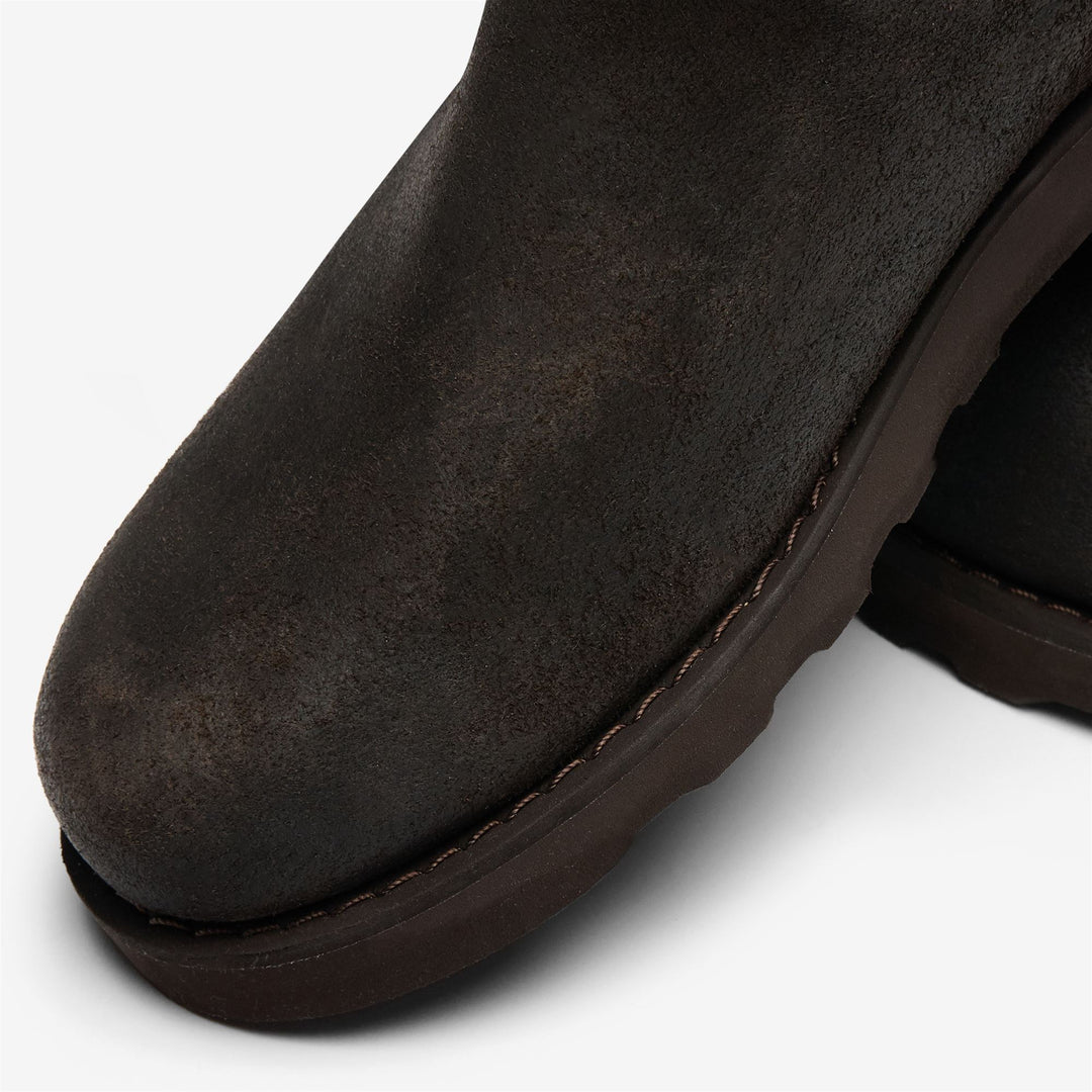 Botines de ante marrón oscuro para hombre para uso informal main