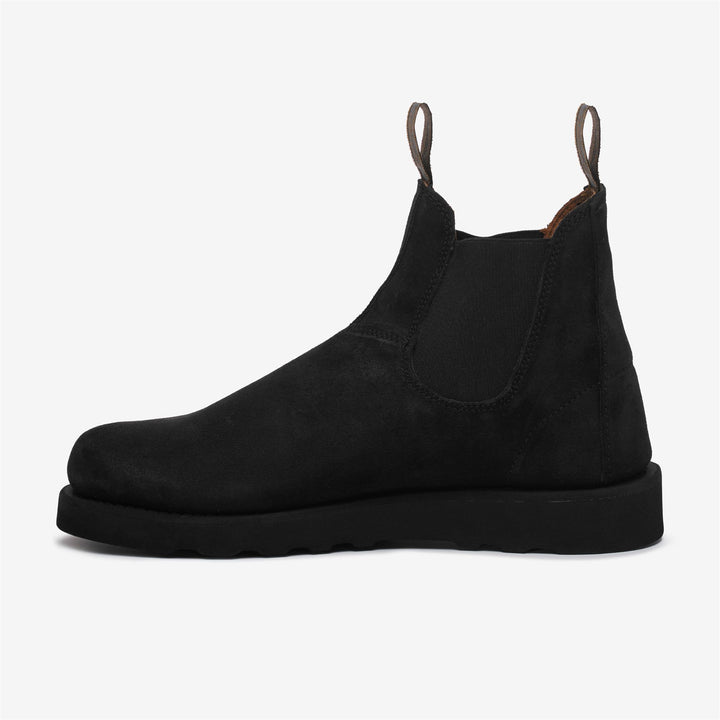 Stivali alla Caviglia in Suede Nero Uomo con Pannelli Elasticizzati 3