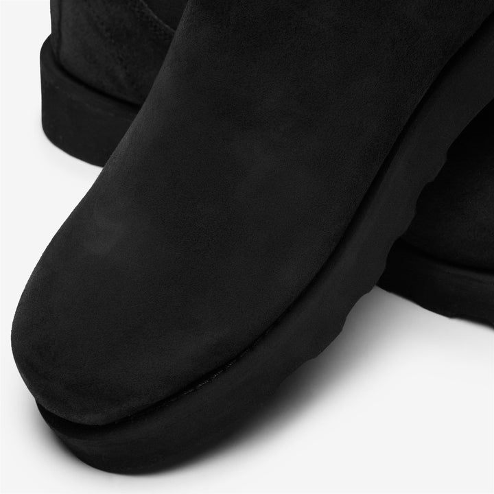 Stivali alla Caviglia in Suede Nero Uomo con Pannelli Elasticizzati 6