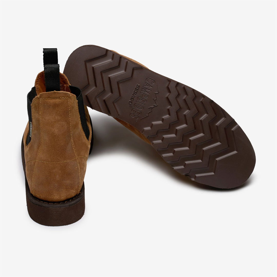 YANSA SUEDE Ankle Boots Mid Cut Man BEIGE CAMEL-DK BROWN-TURTLEDOVE REC Adult 39|R Beige Camel-dk Brown-turtledove Rec