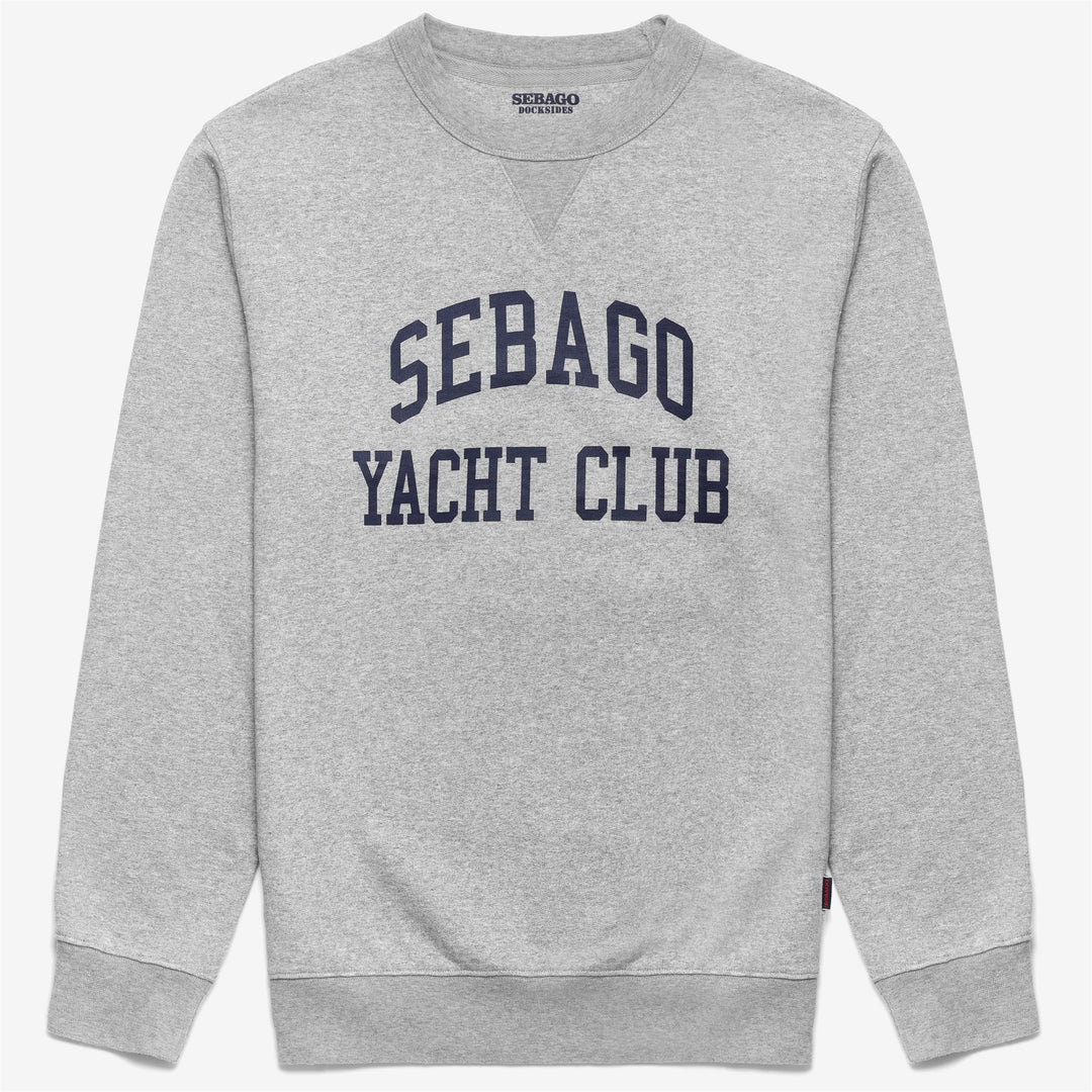 Grey Men's Yachting Fleece Jumper with Classic Crewneck Design main