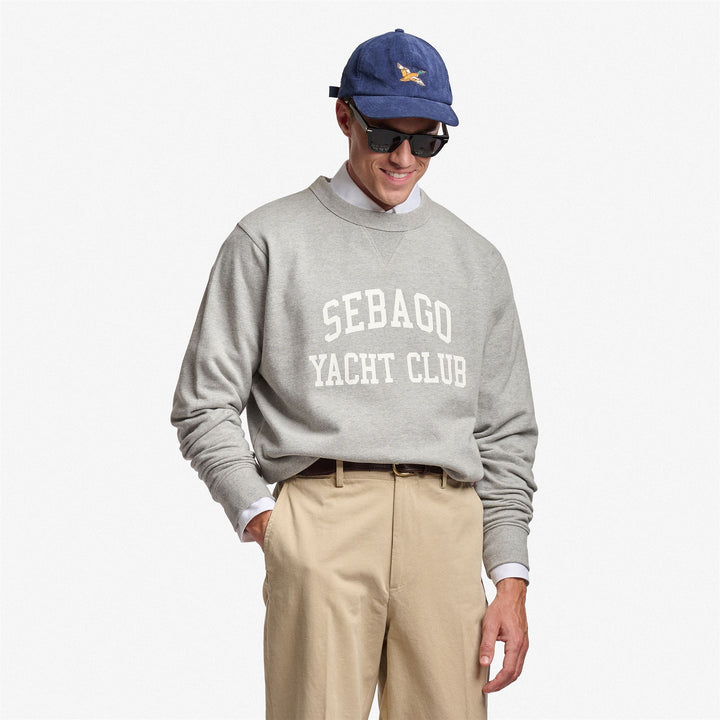 Suéter polar náutico para hombre en gris jaspeado con estilo clásico 3