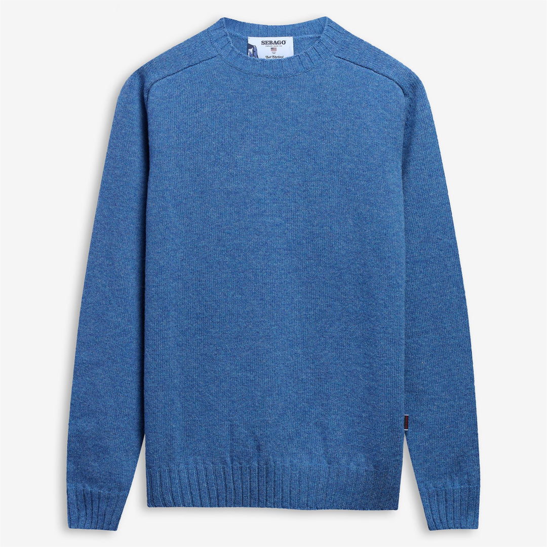 Blue unisex Wool Leisure Jumper with Raglan Sleeves 01