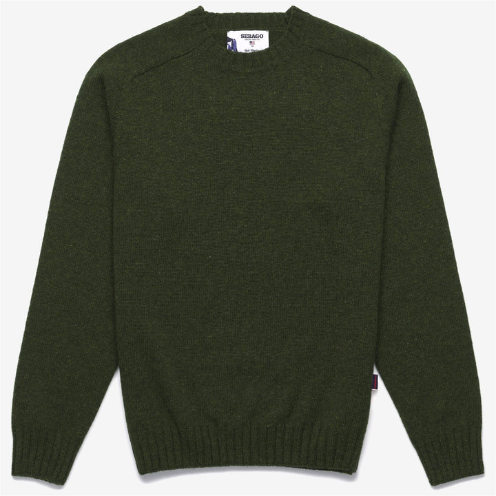 Forest Green Unisex Wool Leisure Jumper with Raglan Sleeves 1