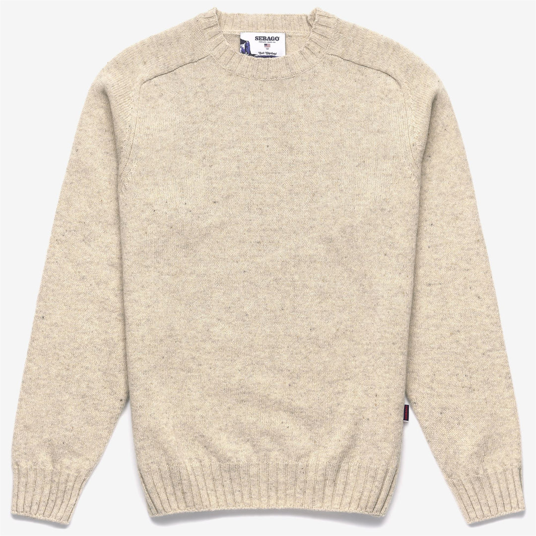 Beige Unisex Wool Leisure Jumper with Raglan Sleeves 01