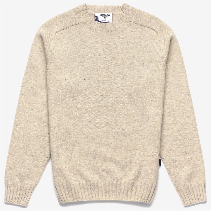 Beige Unisex Wool Leisure Jumper with Raglan Sleeves 1