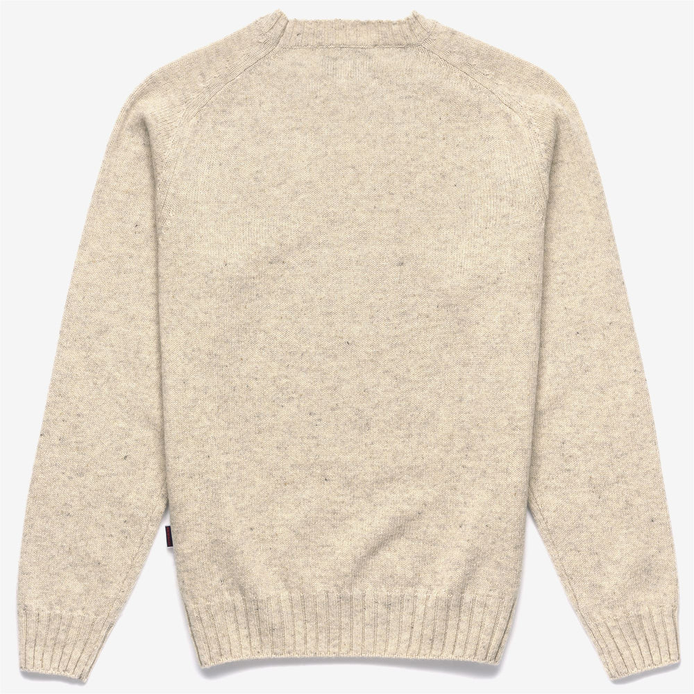Pull unisexe beige en laine à manches raglan 02