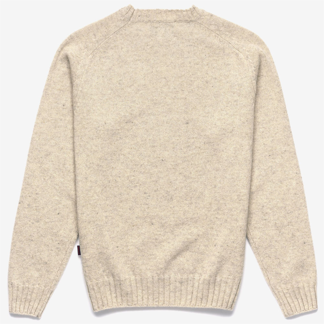 Maglione Leisure Unisex in Lana Beige con Maniche Raglan main
