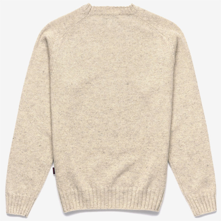 Maglione Leisure Unisex in Lana Beige con Maniche Raglan 2