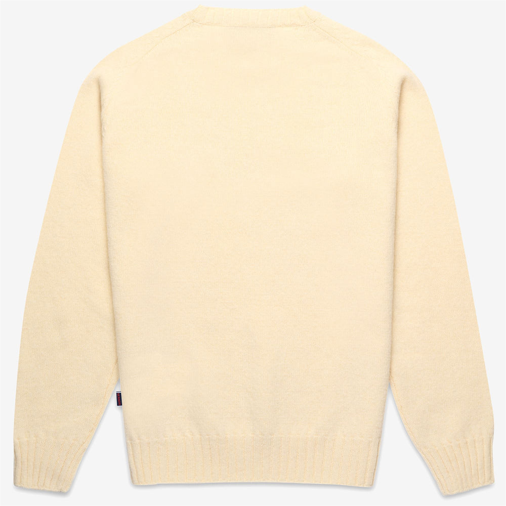 Jersey unisex beige de lana premium con ribetes de canalé 02