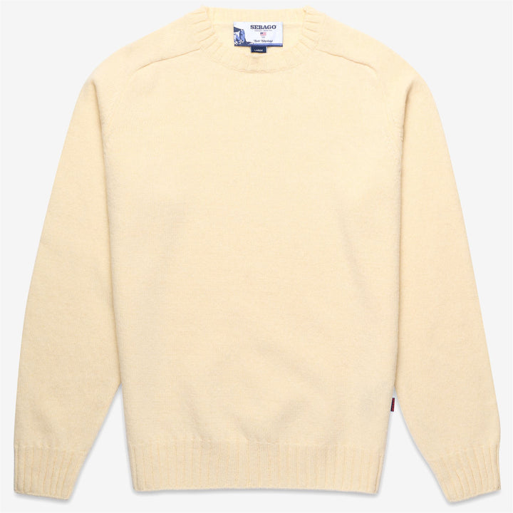 Beige unisex premium wool jumper with ribbed trims 1