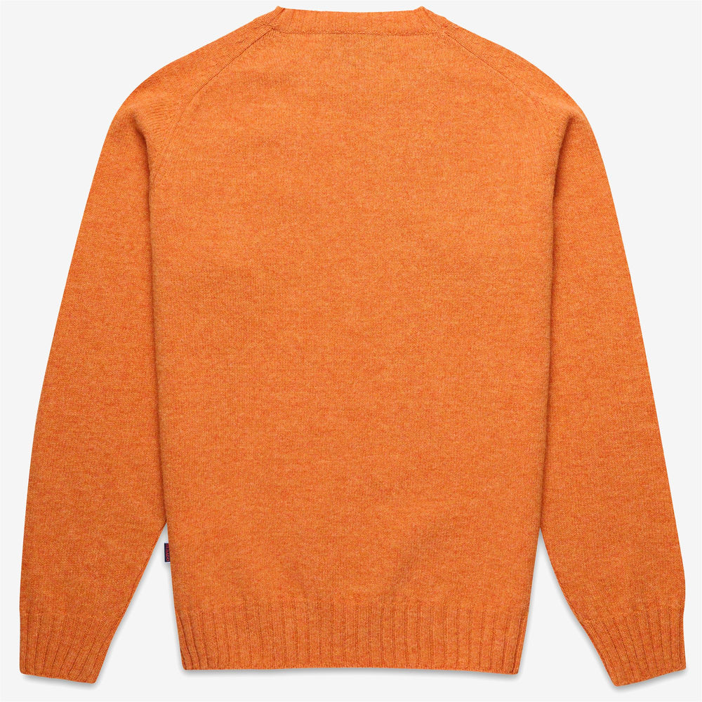 Orange Unisex Wool Knit Jumper for Fall and Winter 02
