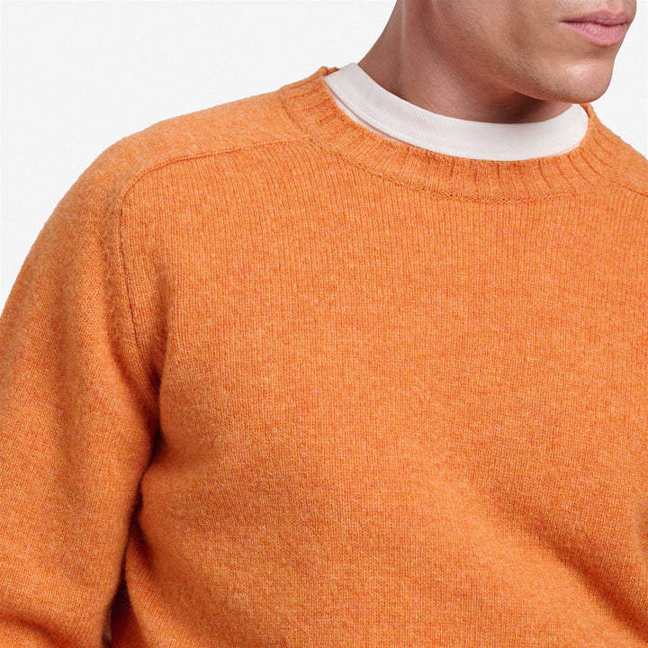 Maglione unisex in lana arancione per autunno e inverno 4