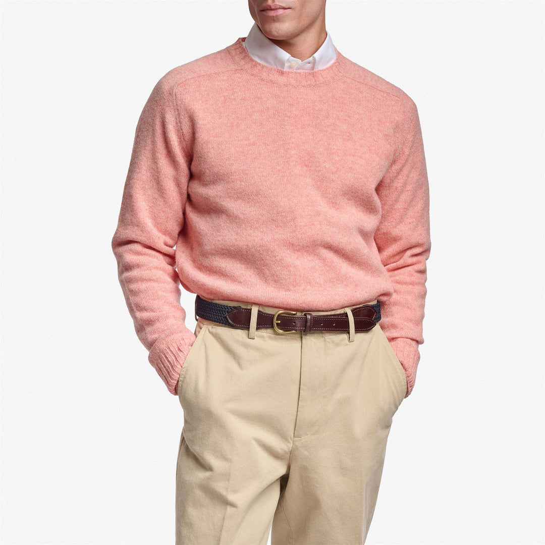 Red unisex knitted jumper with premium wool main