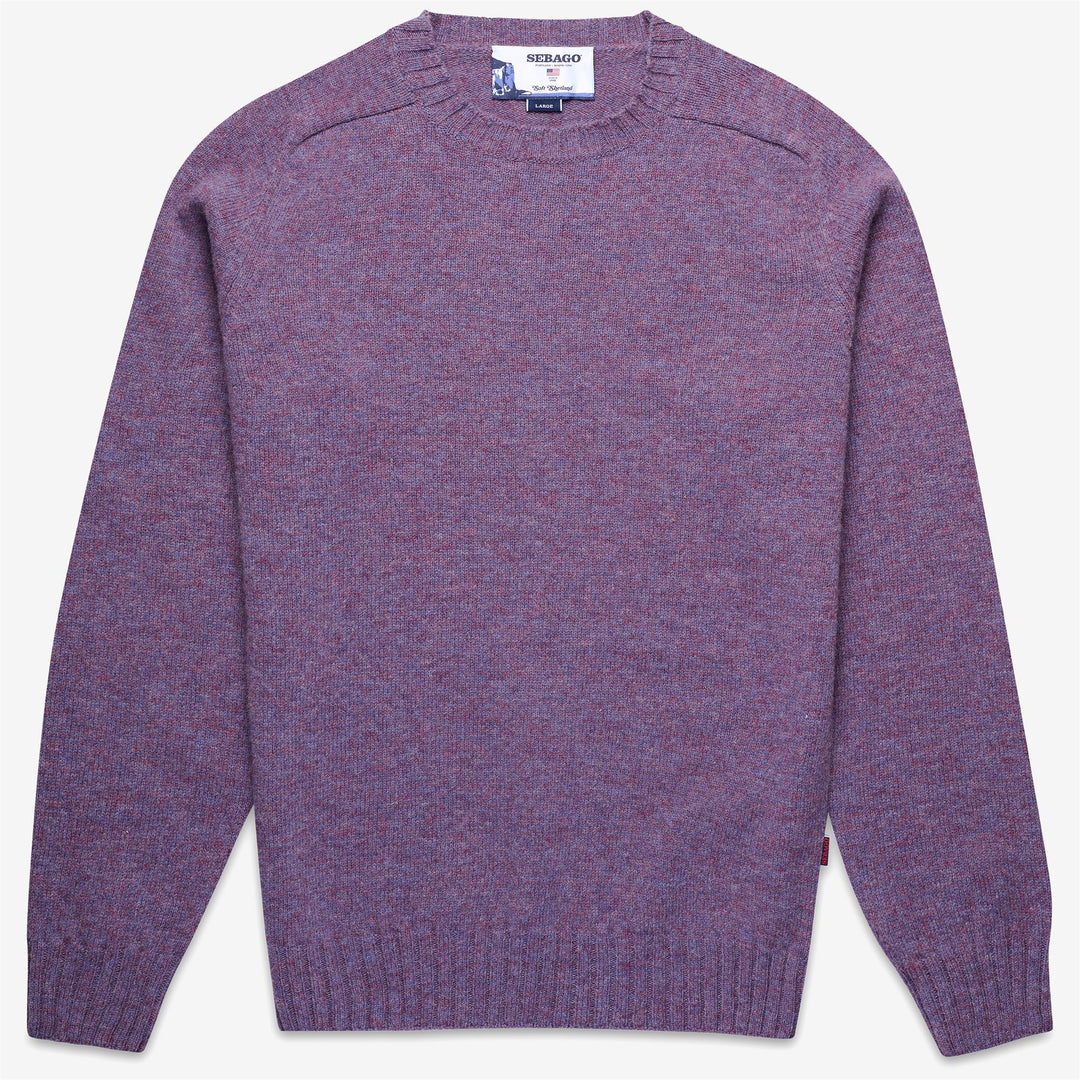 Violet Unisex Wool Knit Jumper with Raglan Sleeves 01