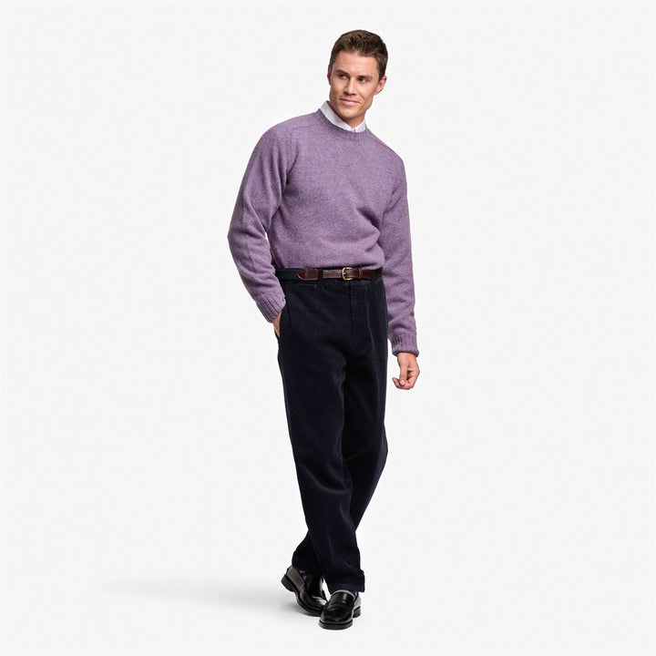 Violet Unisex Wool Knit Jumper with Raglan Sleeves 5