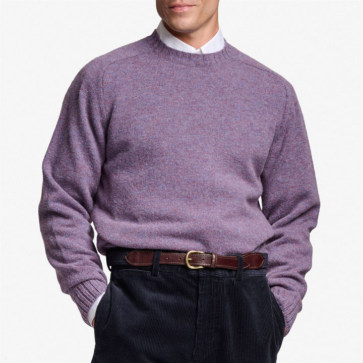 Violet Unisex Wool Knit Jumper with Raglan Sleeves 3